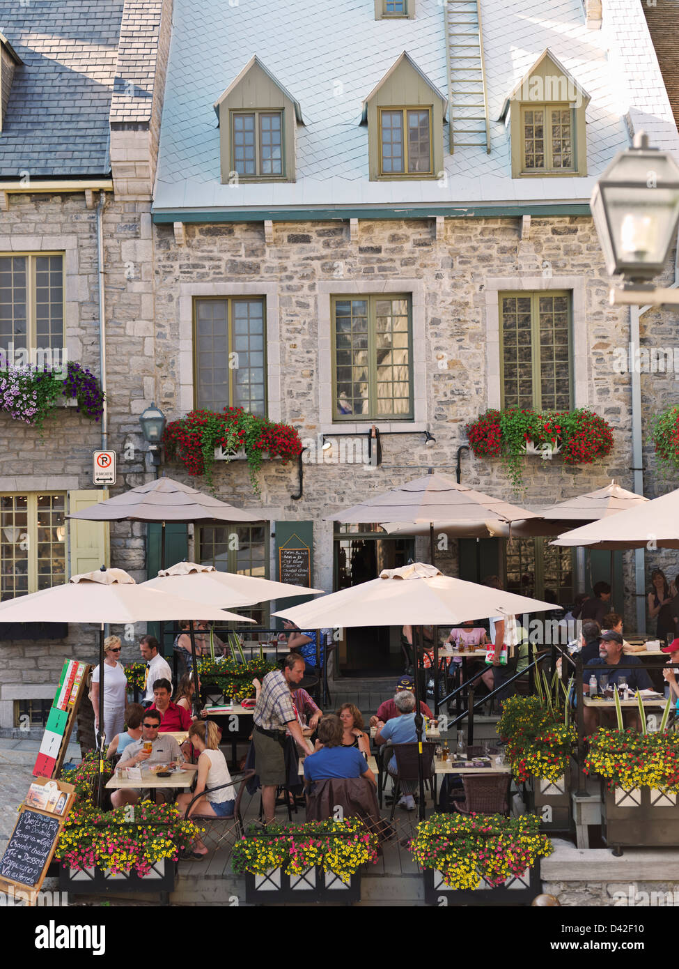 Canada,Quebec,Quebec City, restaurant in Lower Town, Stock Photo