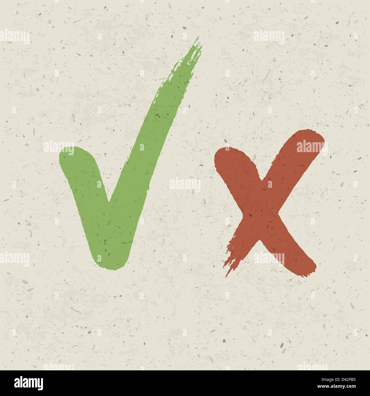 Check marks on paper texture Stock Photo - Alamy