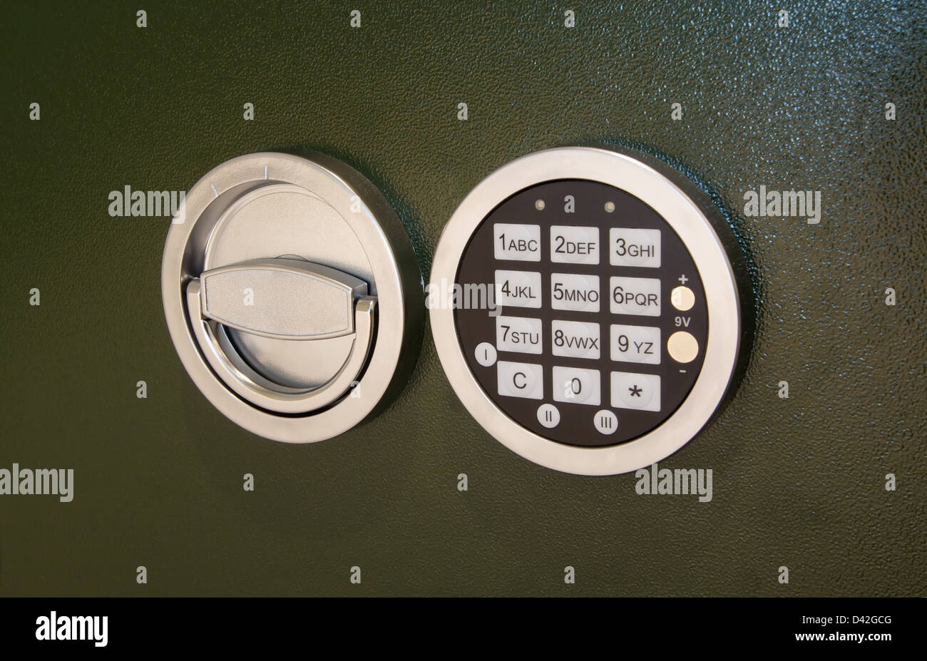 Hamburg, Germany, an electronic combination lock on a safe Stock Photo