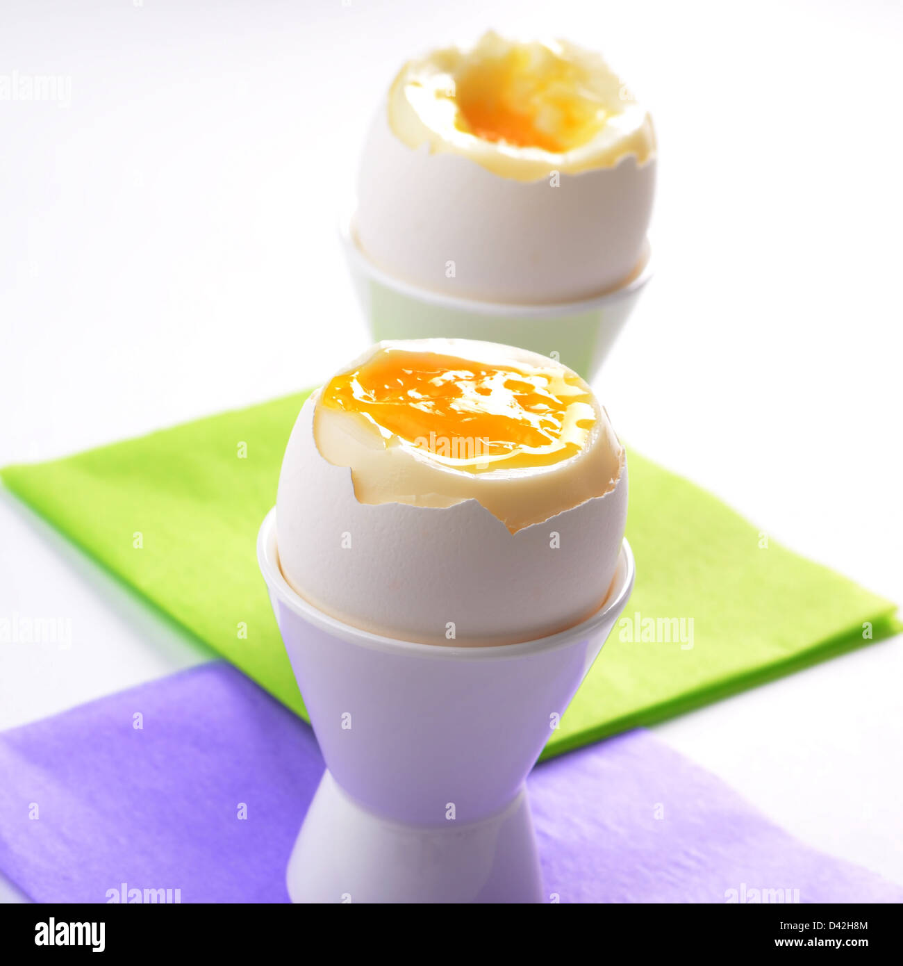 Breakfast of boiled eggs Stock Photo - Alamy
