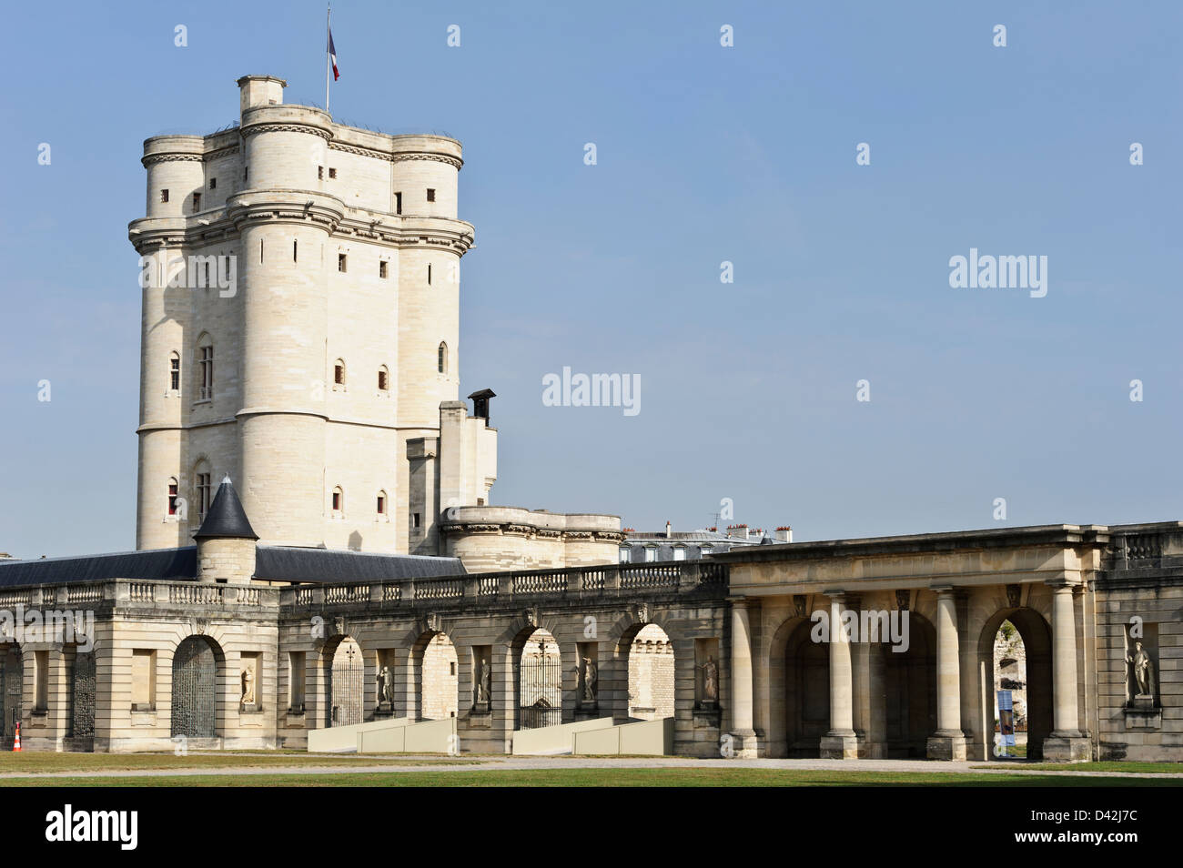 Main tower of Château de Vincennes (Castle), Vincennes, France Stock