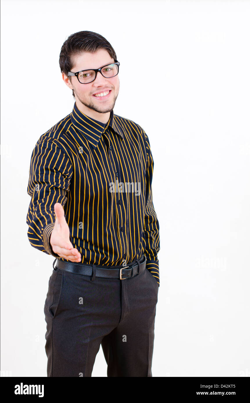 A handsome guy ready to seal a deal Stock Photo