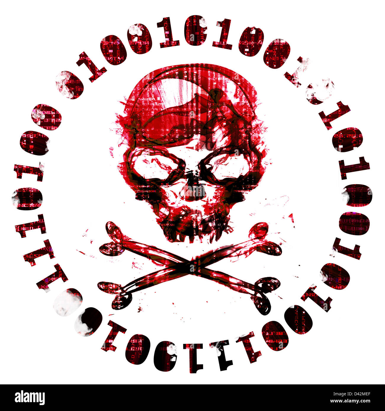 isolated hacker icon with skull Stock Photo - Alamy