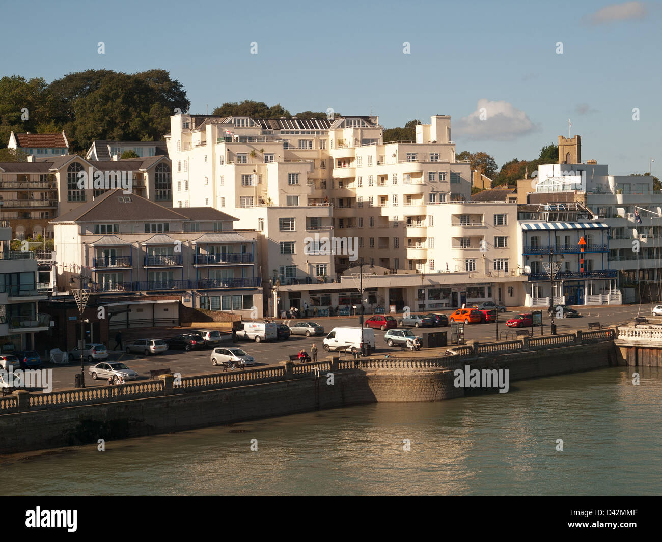 The Parade road West Cowes Isle of Wight England UK Stock Photo Alamy