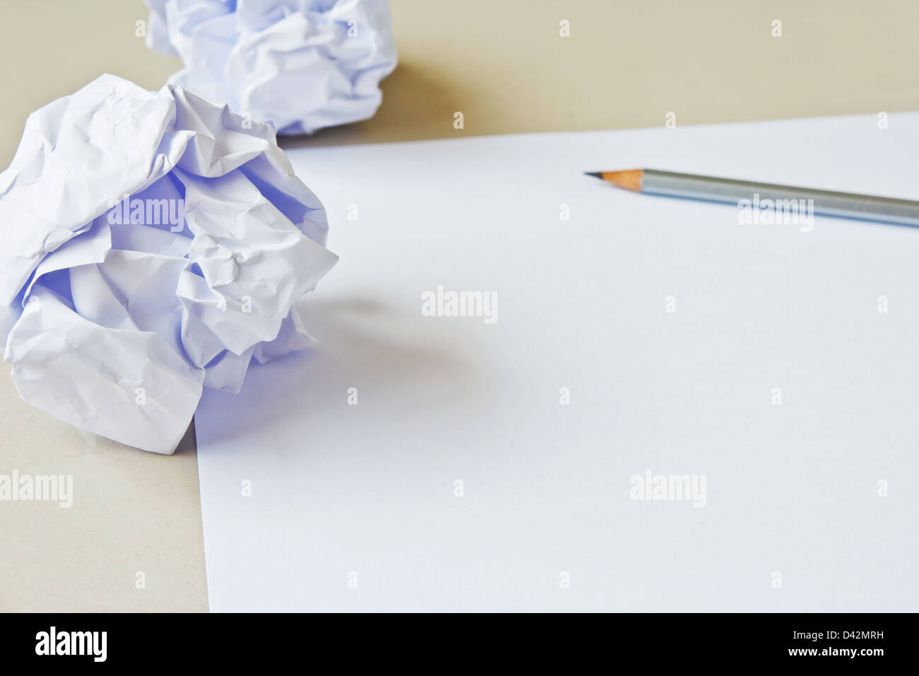 Crumpled paper Stock Photo
