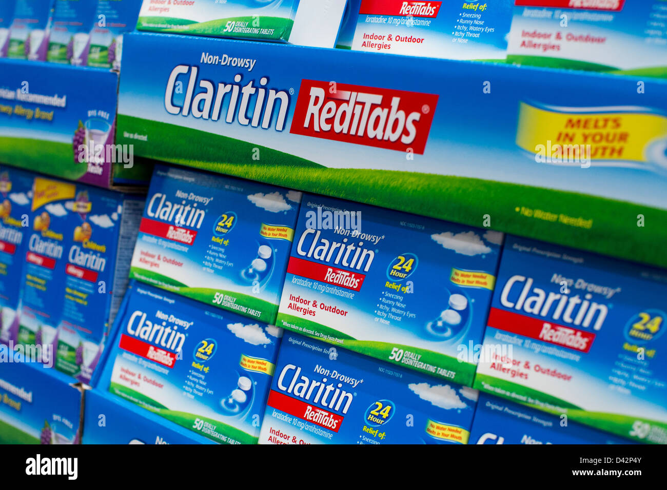 Claritin on display at a Costco Wholesale Warehouse Club Stock Photo