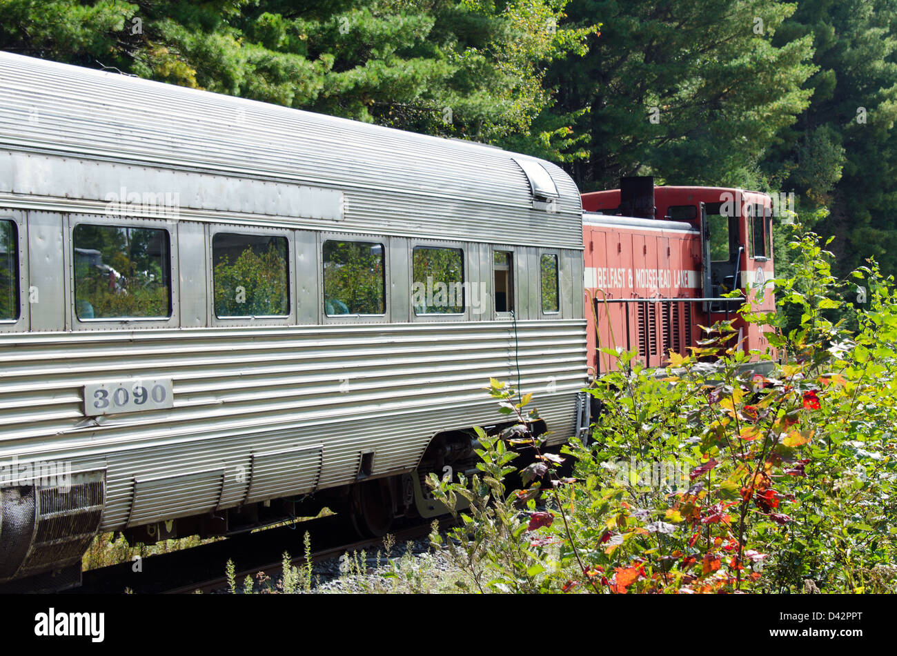 The Belfast & Moosehead Lake railway, Unity, Maine Stock Photo Alamy