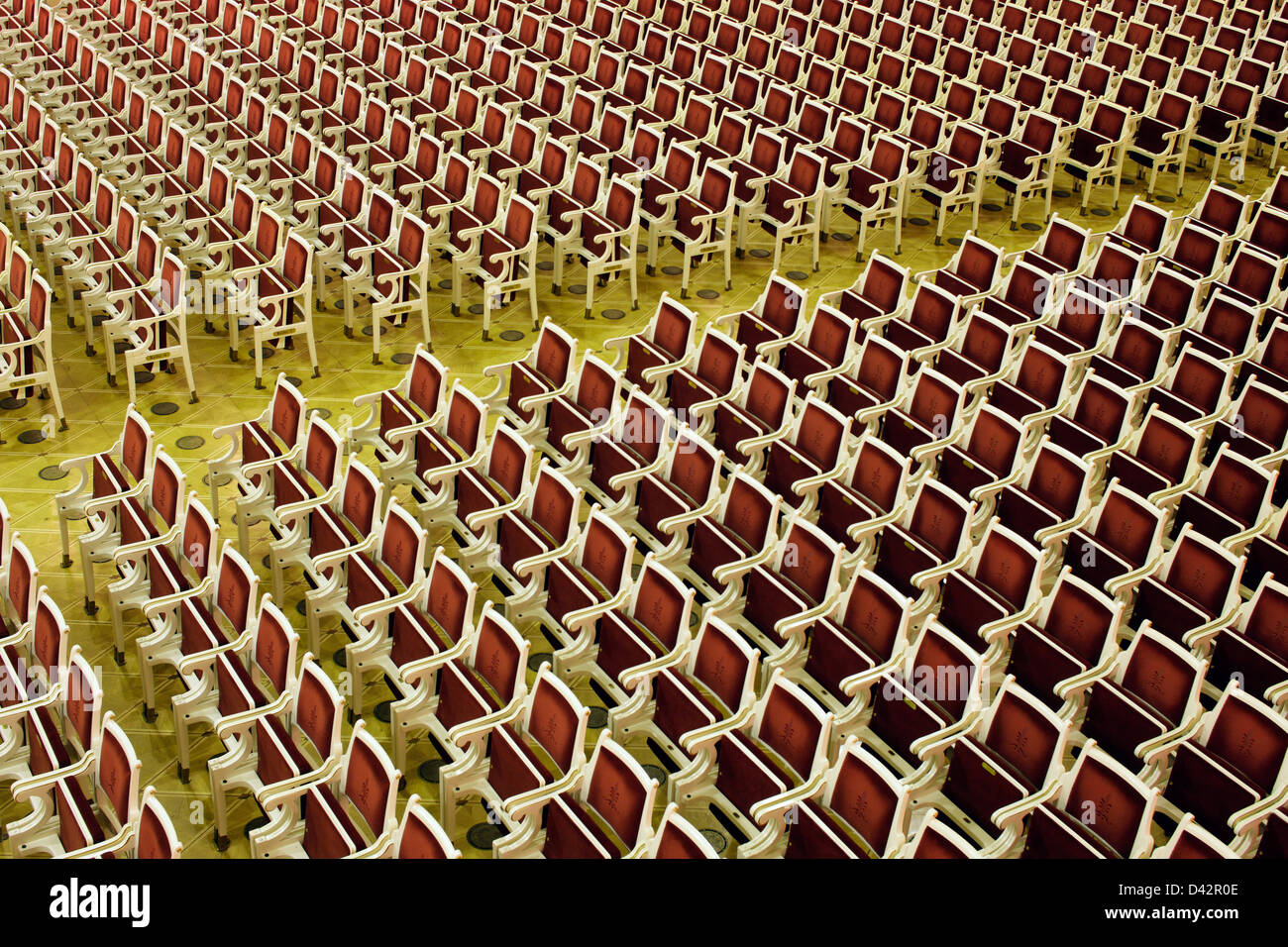 Berlin, Germany, the rows of seats at the Konzerthaus am Gendarmenmarkt in Berlin-Mitte Stock Photo