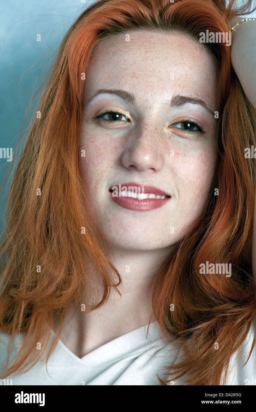 Sofia, Bulgaria, Portrait of a red-haired woman Stock Photo - Alamy