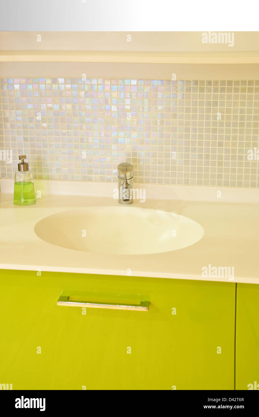 Modern luxury and clean bathroom sink and design Stock Photo