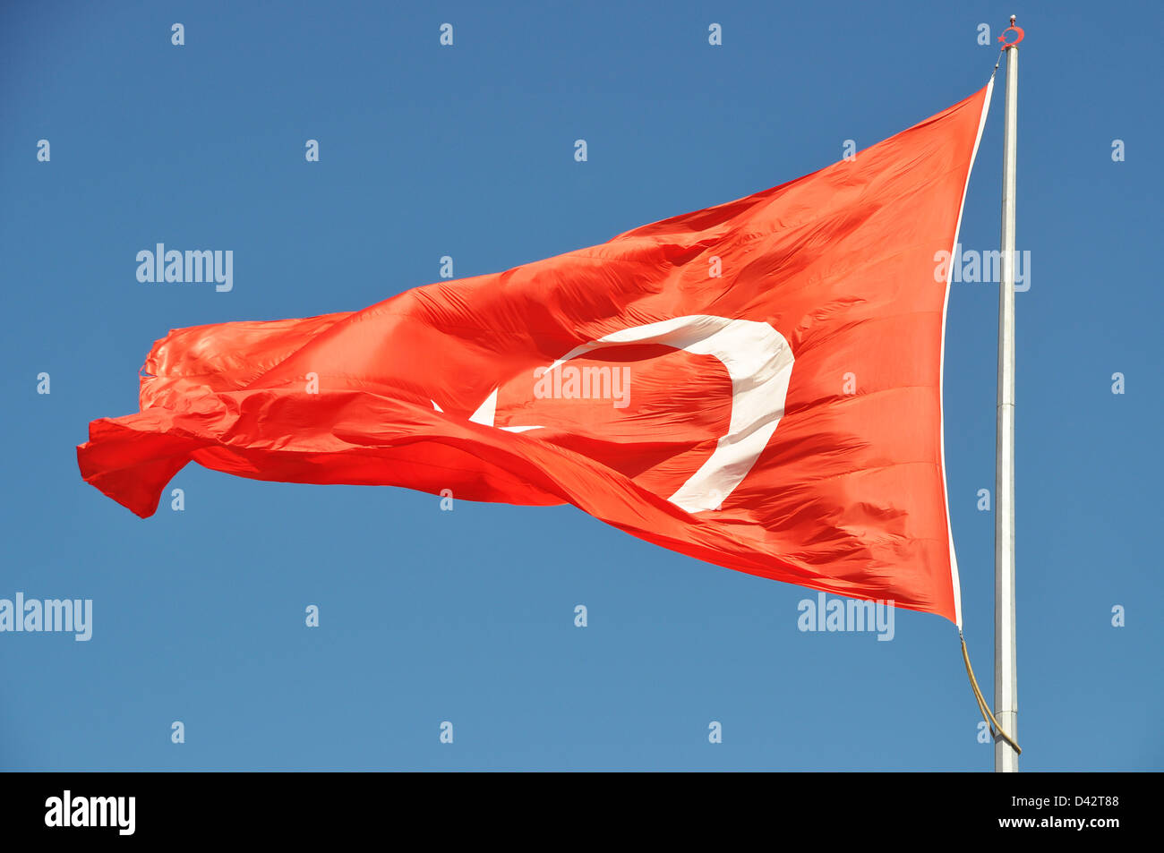The Republic of Turkey official flag of the Turkish Flag, moon and