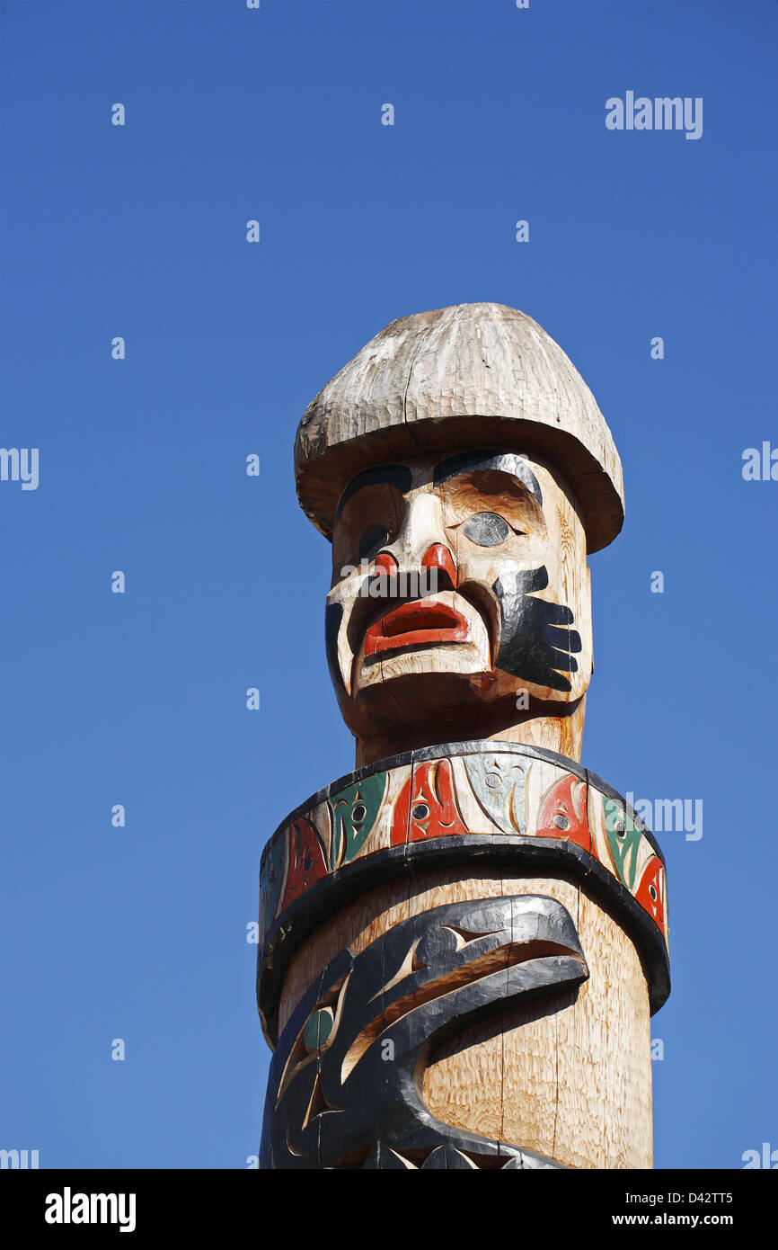 Totem pole, Victoria, BC, Canada Stock Photo