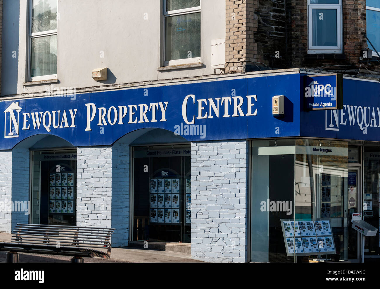 Newquay Property Centre Stock Photo Alamy