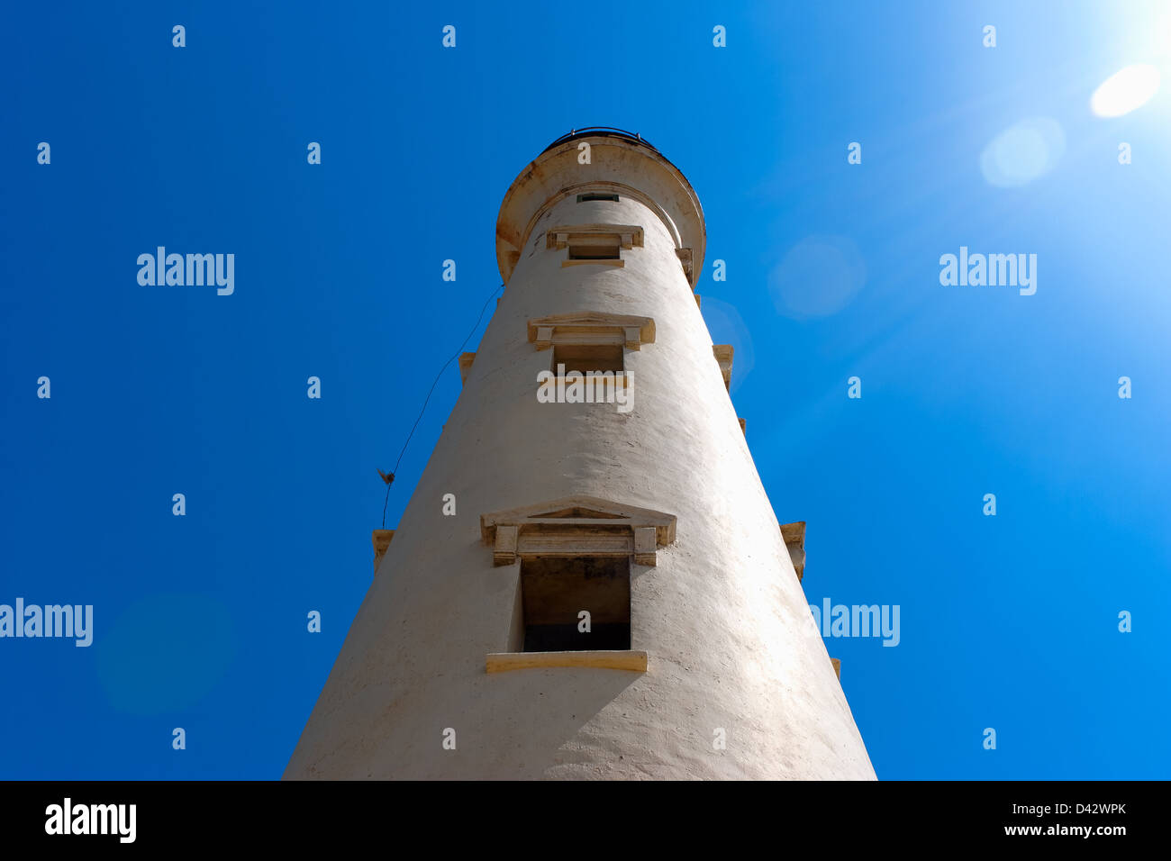 Aruba's lighthouse ... a perspective of whom is standing Stock Photo