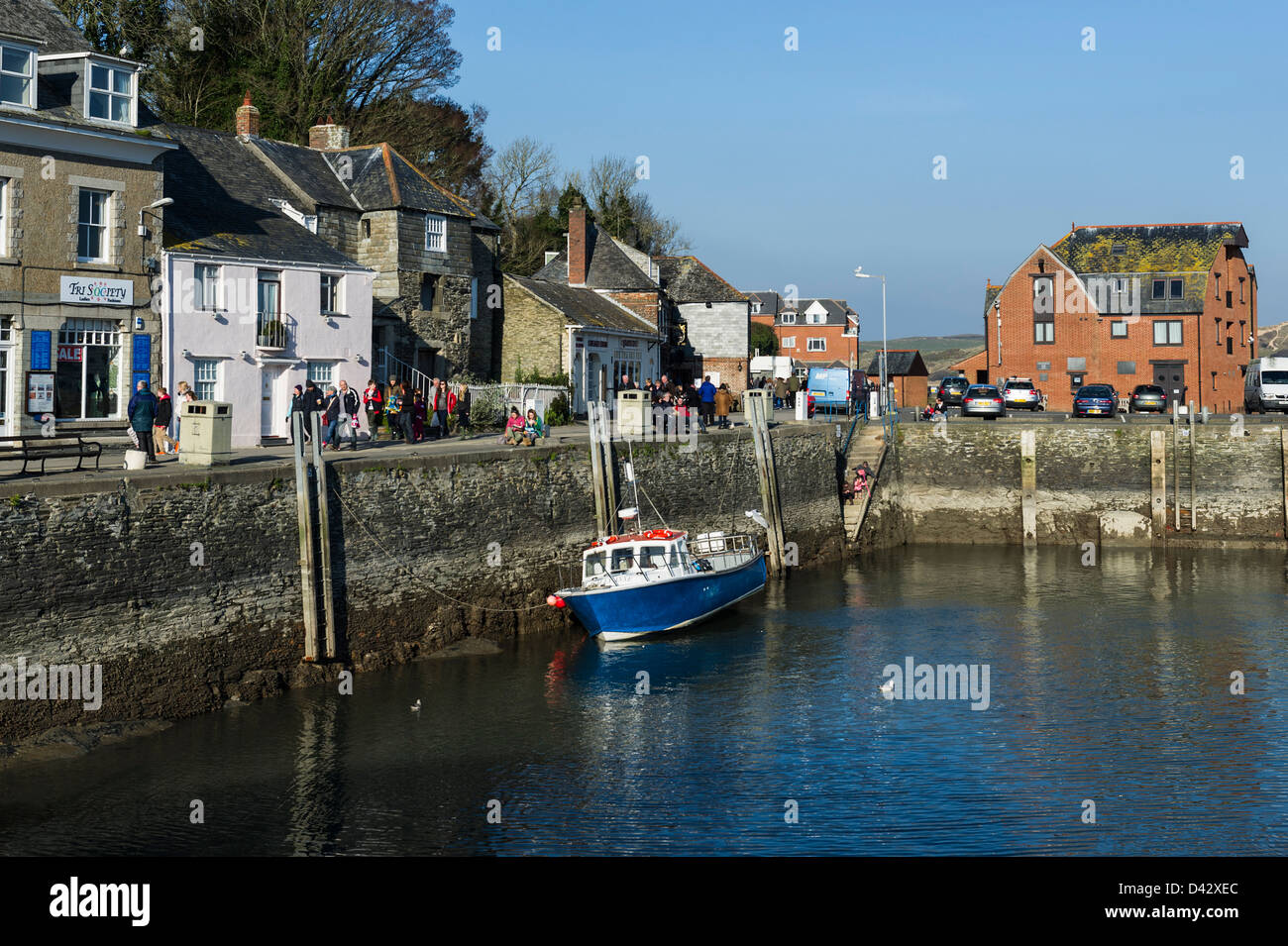 Padstow Harbour in Cornwall. Stock Photo