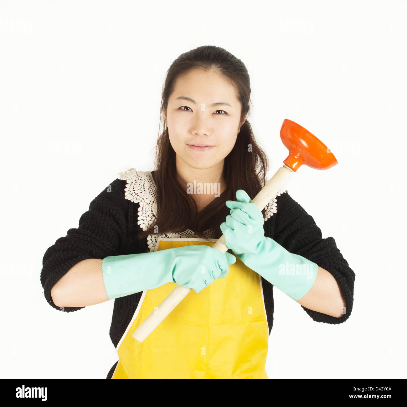 Chinese cleaning lady hi-res stock photography and images - Alamy
