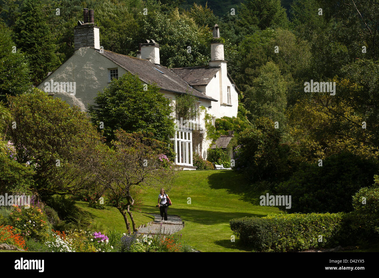 A view of the home of William Wordsworth at Rydal Mount in the Cumbrian Lake District Stock Photo