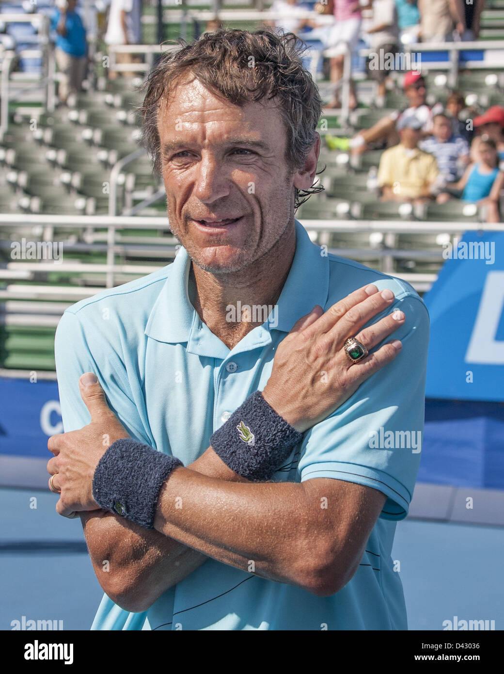 Feb. 24, 2013 Delray Beach, Florida, US Swedish tennis great Mats