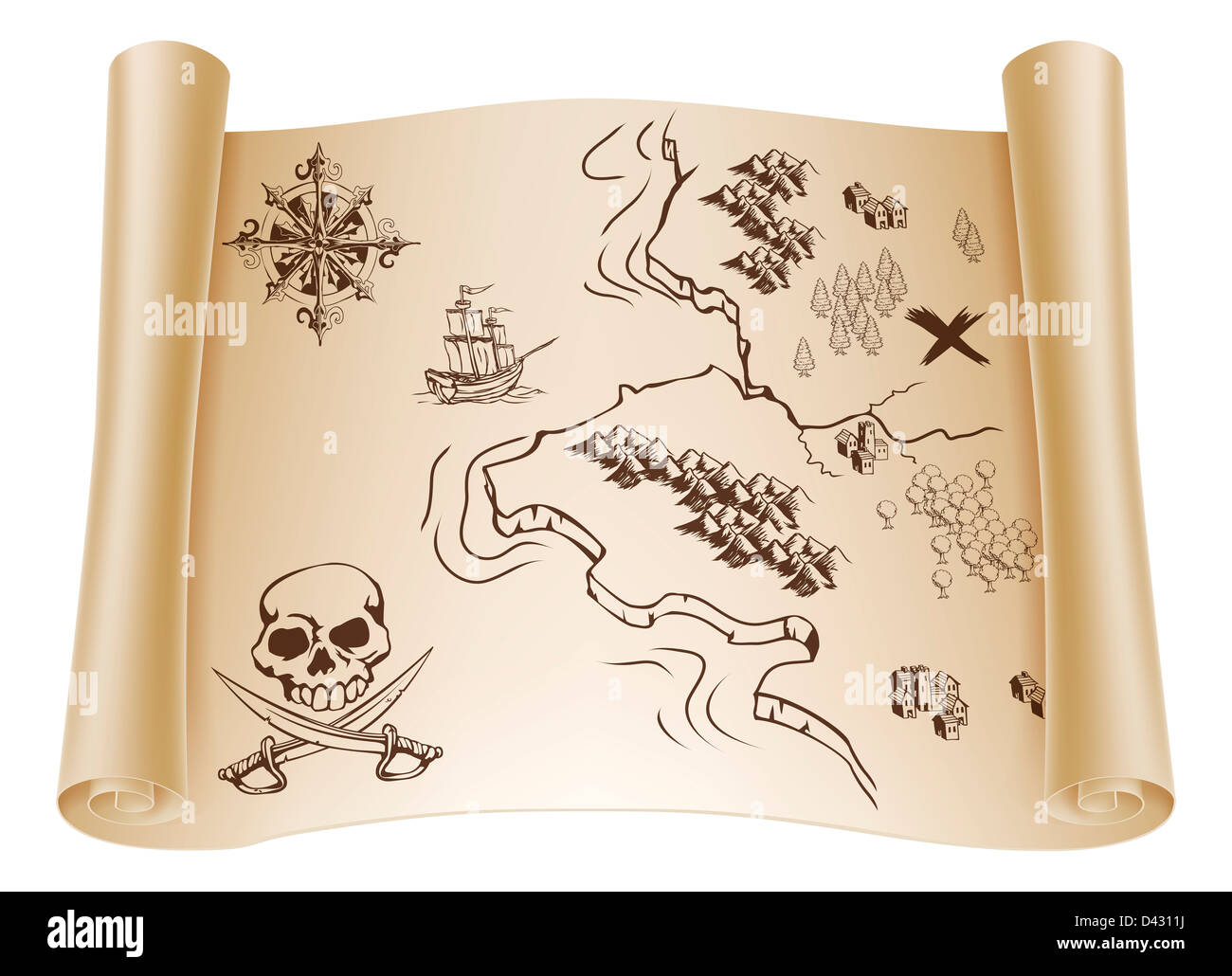 Treasure map hi-res stock photography and images - Alamy