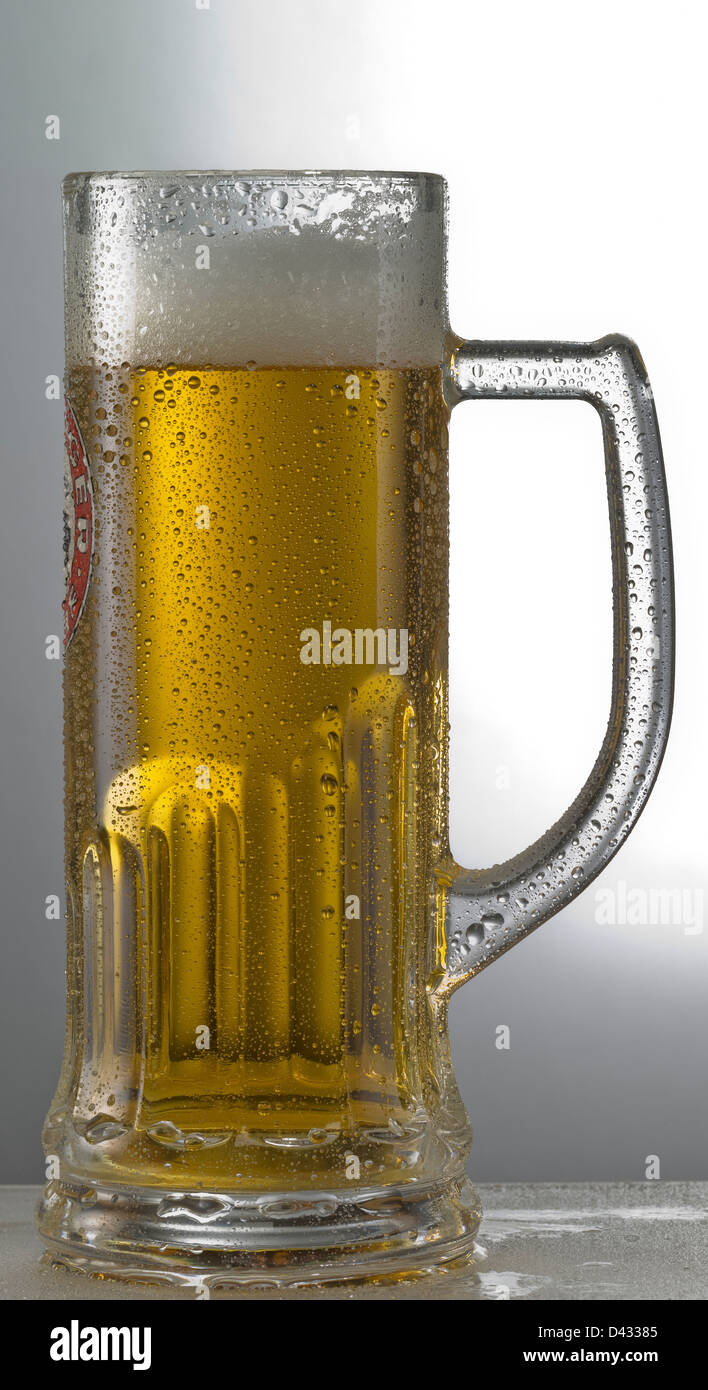Berlin, Germany, a beer glass with stale beer Stock Photo Alamy