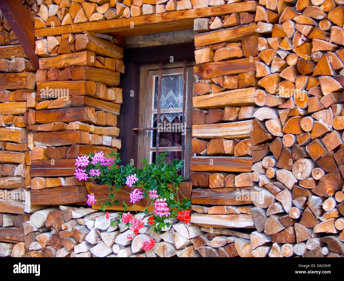 refuge de tornieux,sallanche,haute savoie,france Stock Photo