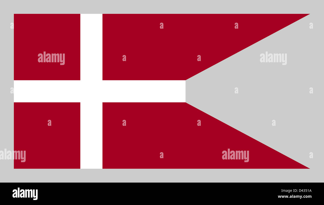 Naval ensign of Denmark. Stock Photo