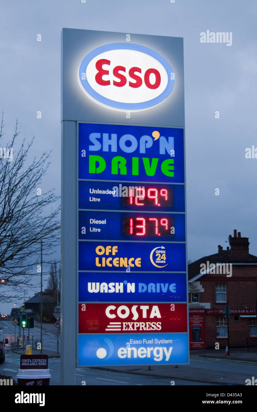 Esso garage sign Stock Photo Alamy