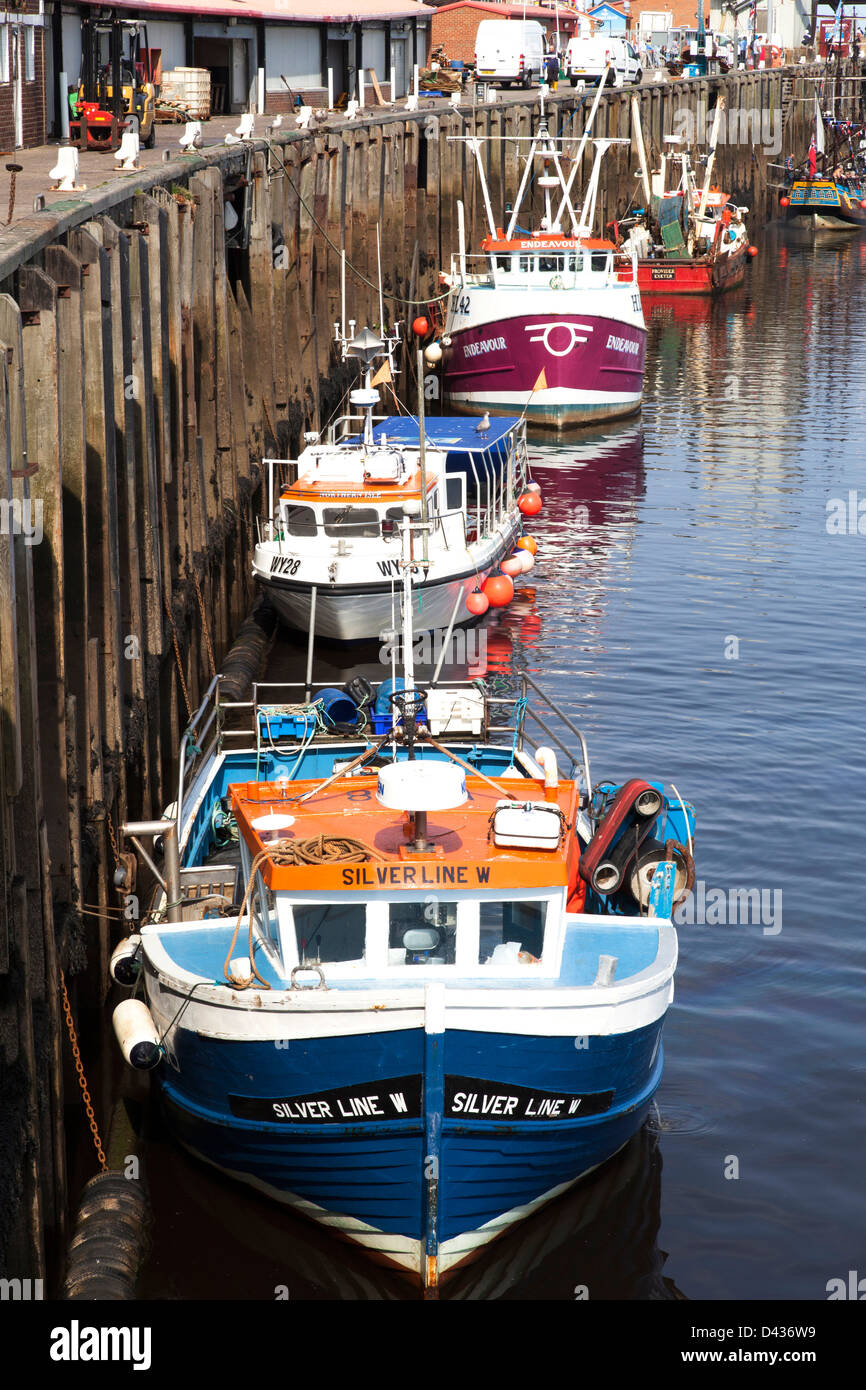 Fishing boats in Whitby Harbour, North Yorkshire, England, UK Stock Photo Alamy
