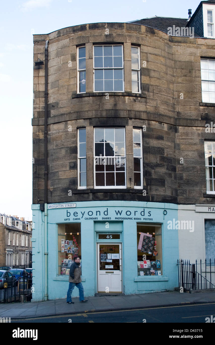 Beyond Words Shop Broughton Street Edinburgh Stock Photo Alamy