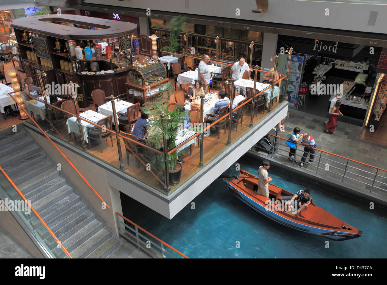 Singapore The Shoppes At Marina Bay Sands Shopping Mall Stock