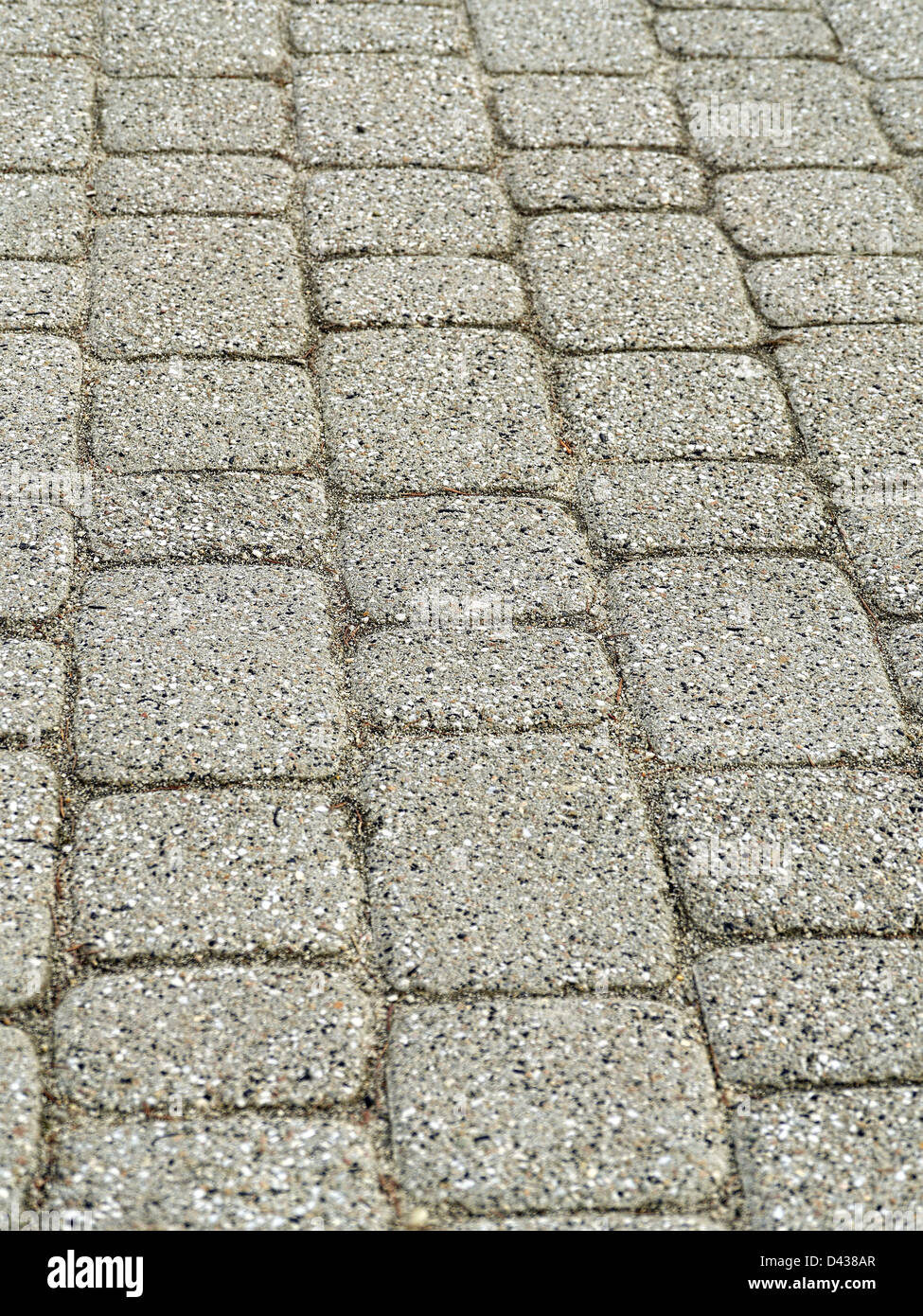 Closeup of concrete pavement arranged from decorative blocks Stock Photo