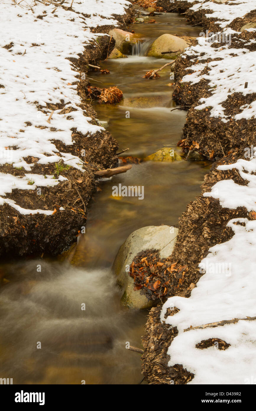 A river between snow Stock Photo