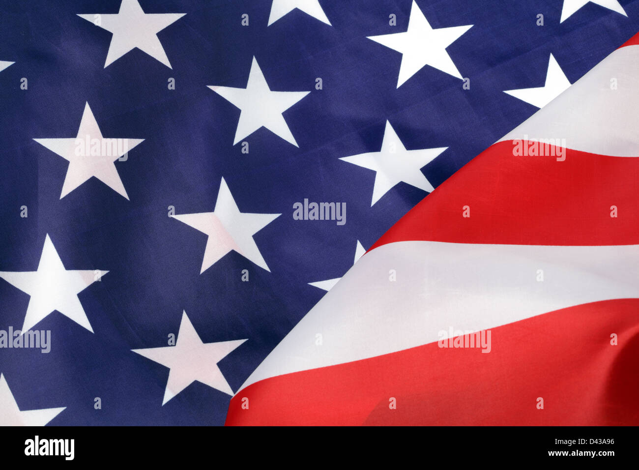 Part of U.S.A. flag, close-up Stock Photo