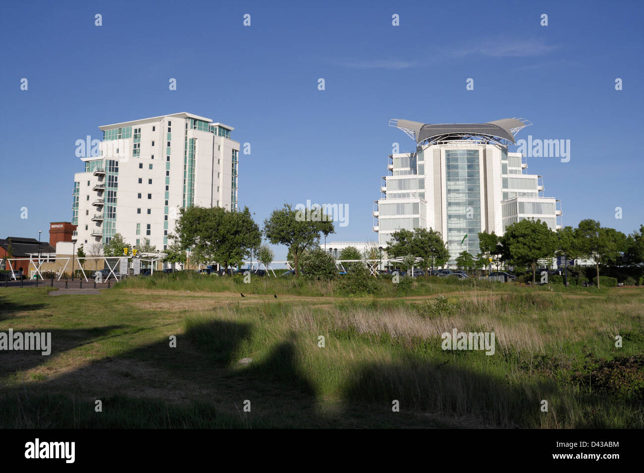 St Davids hotel and apartment block in Cardiff Bay Wales Skyline modern architecture Stock Photo