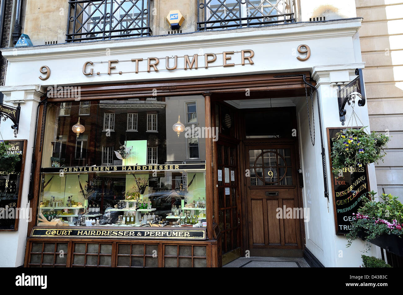 Facade of G.F.Trumper barber shop in Mayfair London Stock Photo