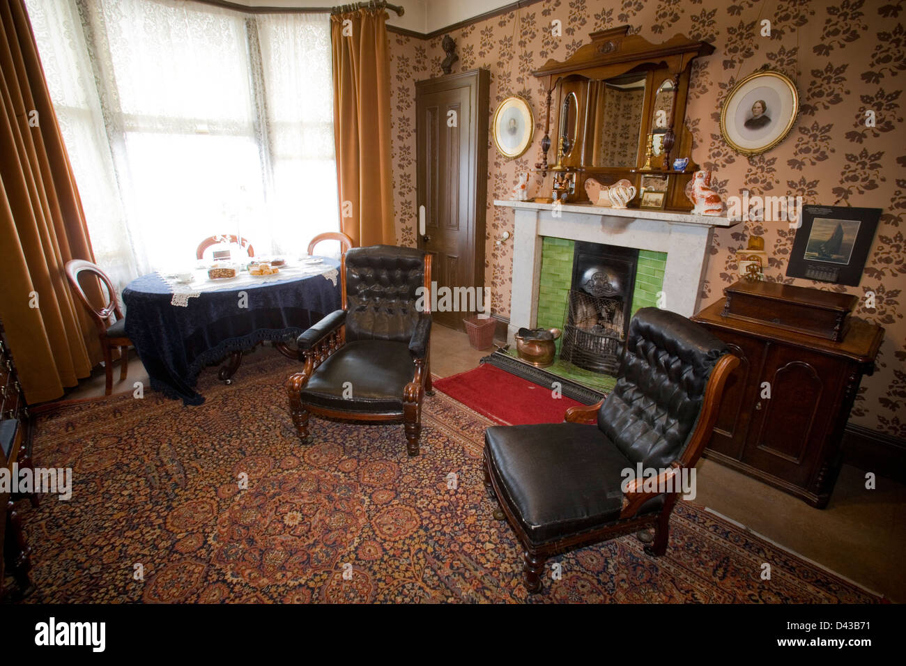 Living Room Tenement House Glasgow Stock Photo