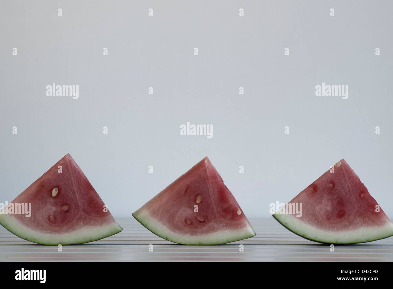 Fresh slices of watermelon on white background Stock Photo - Alamy