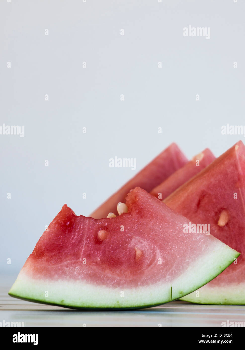 Fresh slices of watermelon on white background Stock Photo - Alamy