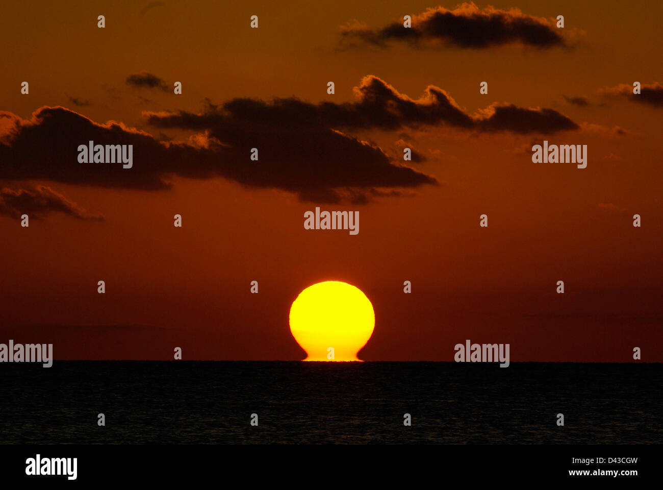 Sunset over Florida Keys Stock Photo