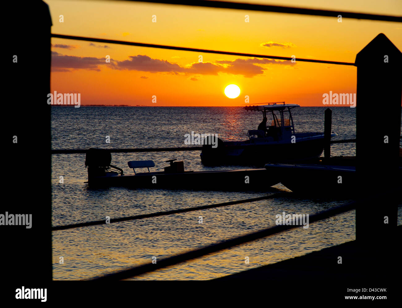 Sunset over Tavernier, Florida Stock Photo