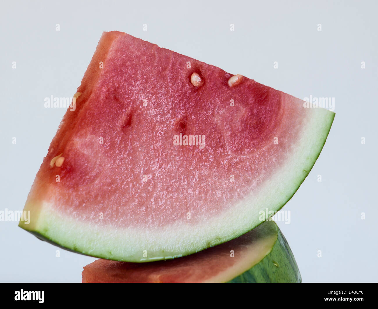 Fresh slices of watermelon on white background Stock Photo - Alamy