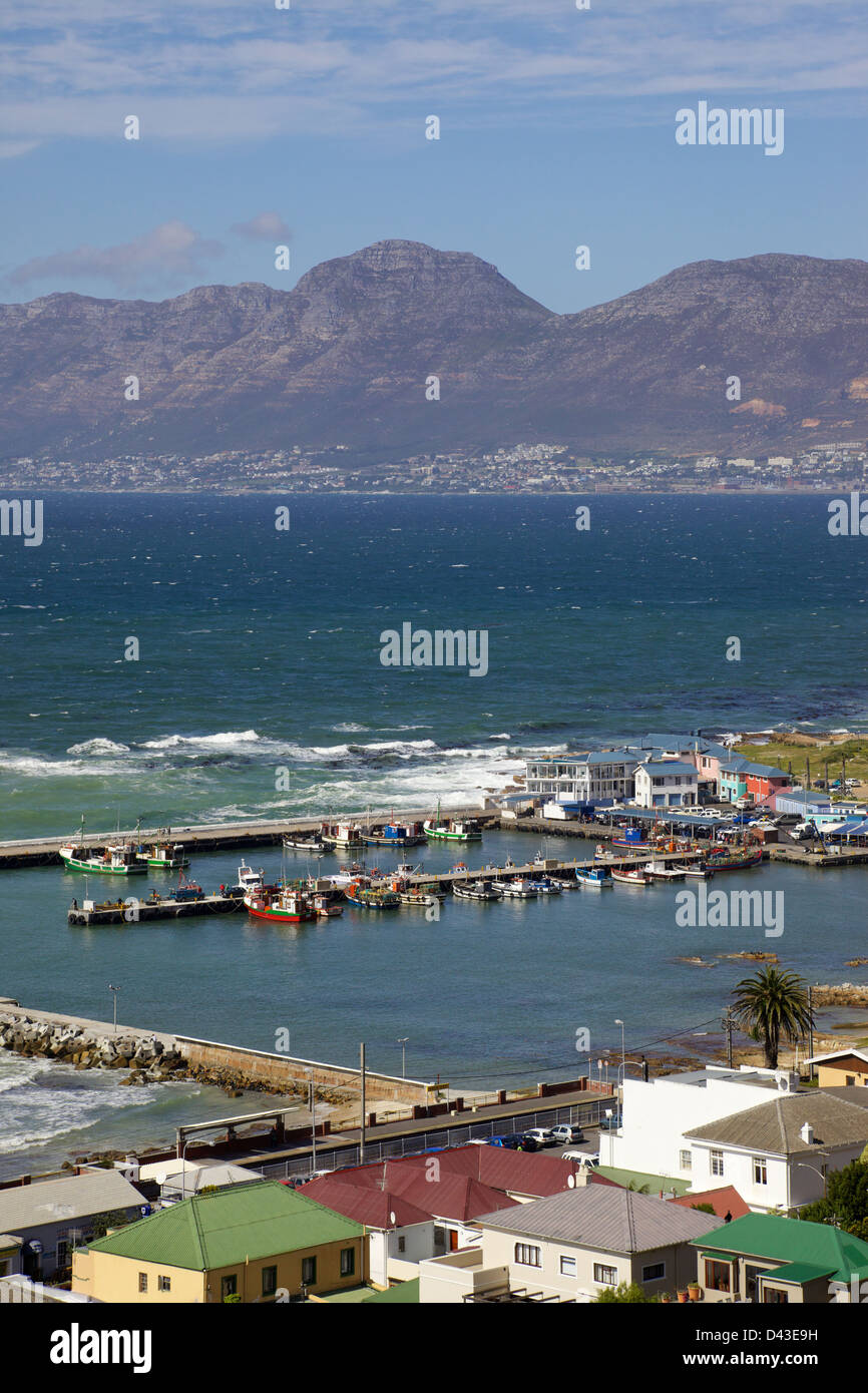 A view of Kalk Bay Harbour from scenic Boyes Drive, near Cape Town in South Africa. Stock Photo