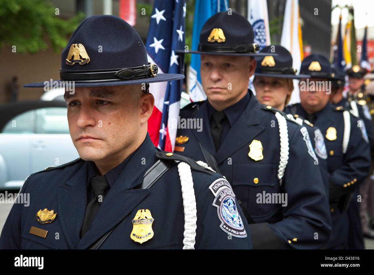 Blue Mass Police Week Stock Photo - Alamy