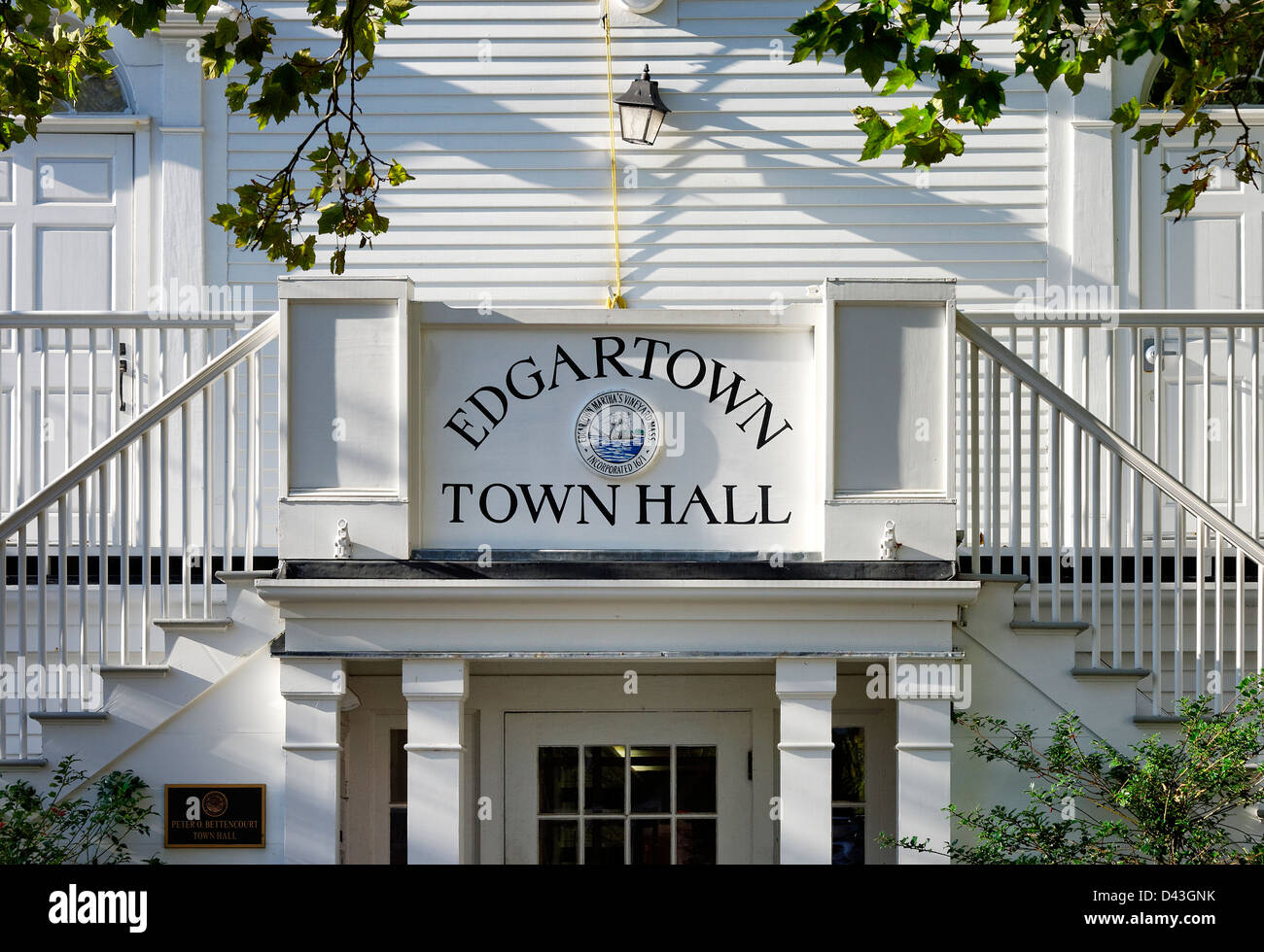 Edgartown Town Hall, Martha's Vineyard, Massachusetts, USA Stock Photo Alamy