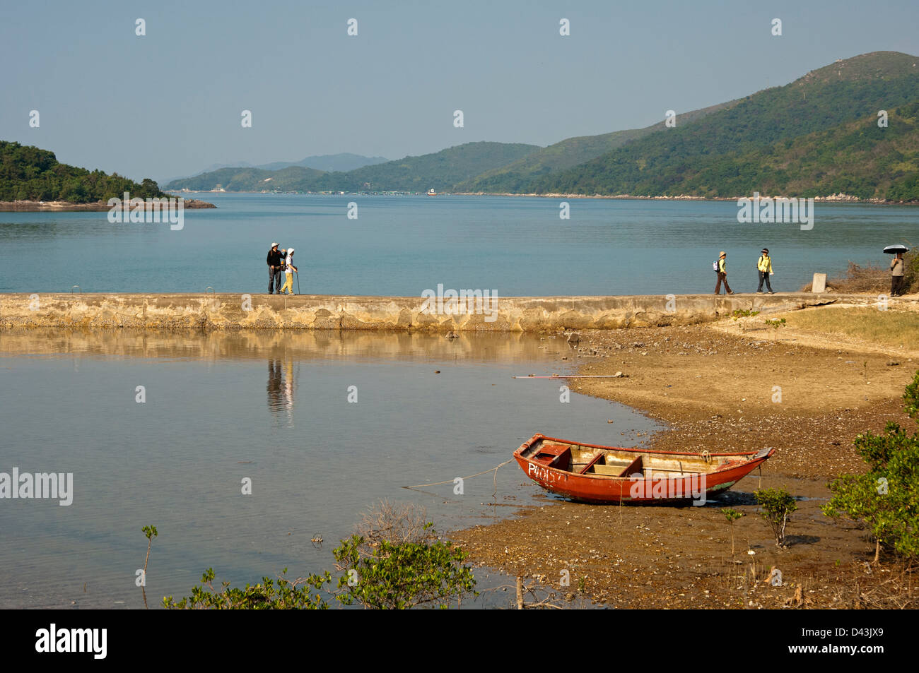At the High Island Reservoir, Sai Kung Peninsula, New Territories, Hongkong Stock Photo