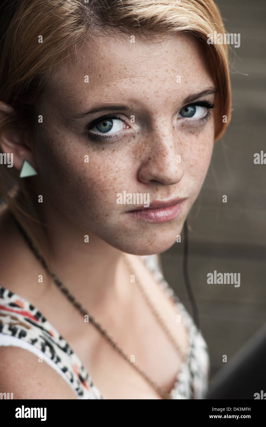 Portrait of teenager mannheim baden wurttemberg germany stock photo