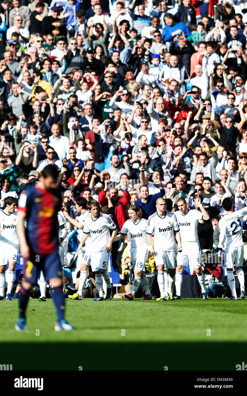 Real Madrid team group (Real), MARCH 2, 2013 Football / Soccer Spanish "Liga Espanola" match