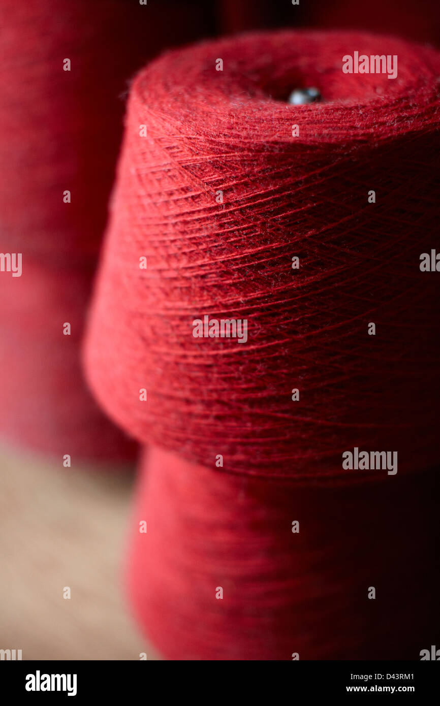 Red Wool Thread, Ontario, Canada Stock Photo - Alamy