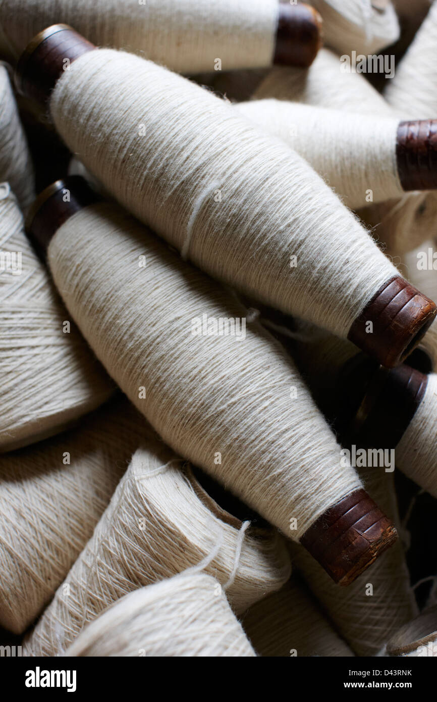 Spools of Wool Yarn, Ontario, Canada Stock Photo