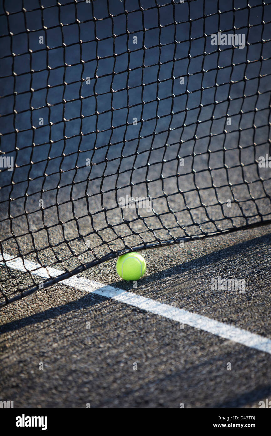 Tennis Ball under Net, Vancouver, British Columbia, Canada Stock Photo Alamy